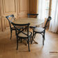 NORDIC ROUND DINING TABLE 100CM + 4 MELROSE DINING CHAIRS BLACK 5PCS - MyChocolateWood