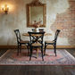 NORDIC ROUND DINING TABLE 100CM + 4 MELROSE DINING CHAIRS BLACK 5PCS - MyChocolateWood