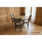 Nordic Round Dining Table 100cm + 4 Melrose Dining Chairs in Black - Chocolate Wood