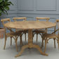 NORDIC ROUND DINING TABLE 100CM + 4 MELROSE DINING CHAIRS BLACK 5PCS - MyChocolateWood