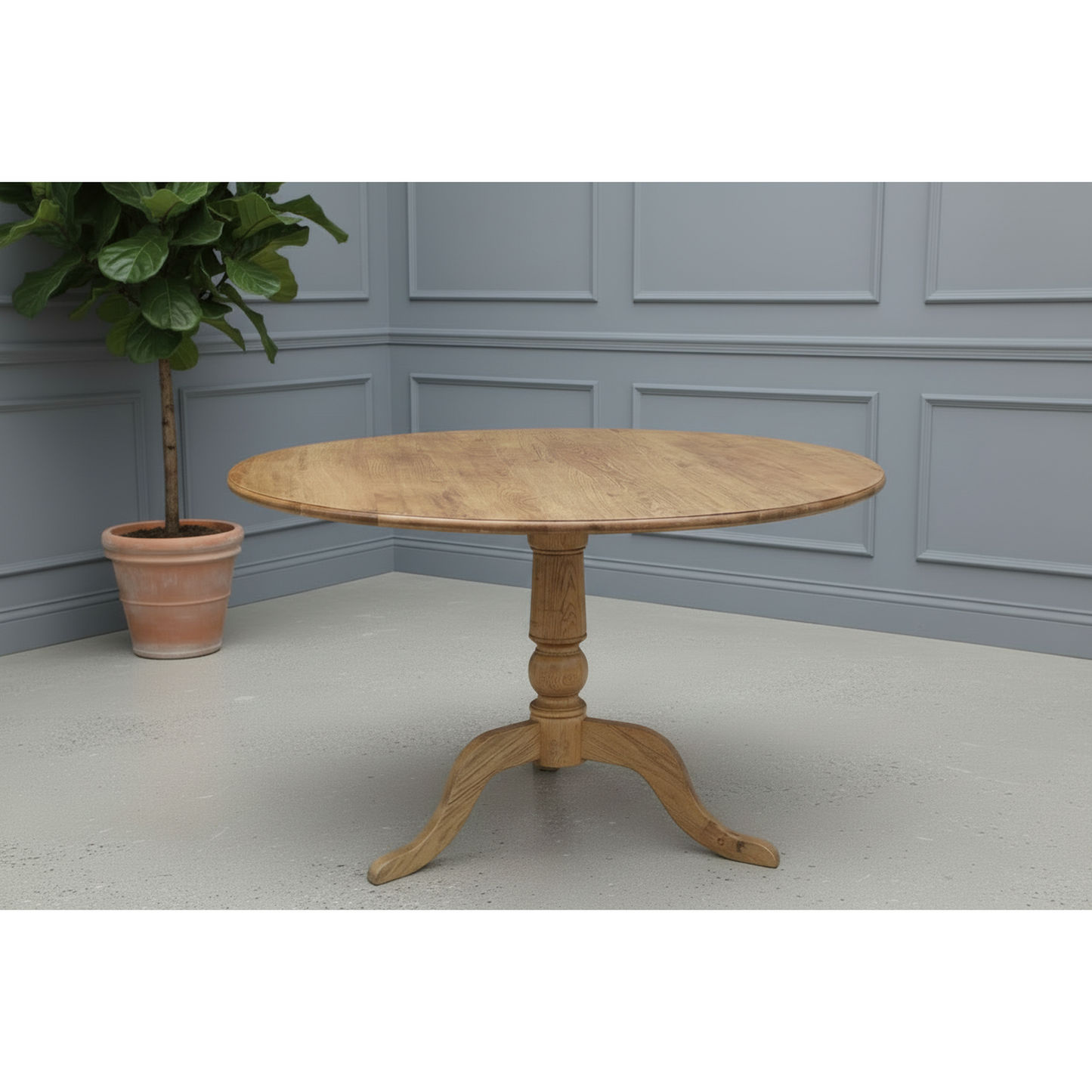 Nordic Round Dining Table 100cm + 4 Melrose Dining Chairs in Black - Chocolate Wood