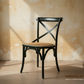 NORDIC ROUND DINING TABLE 100CM + 4 MELROSE DINING CHAIRS BLACK 5PCS - MyChocolateWood