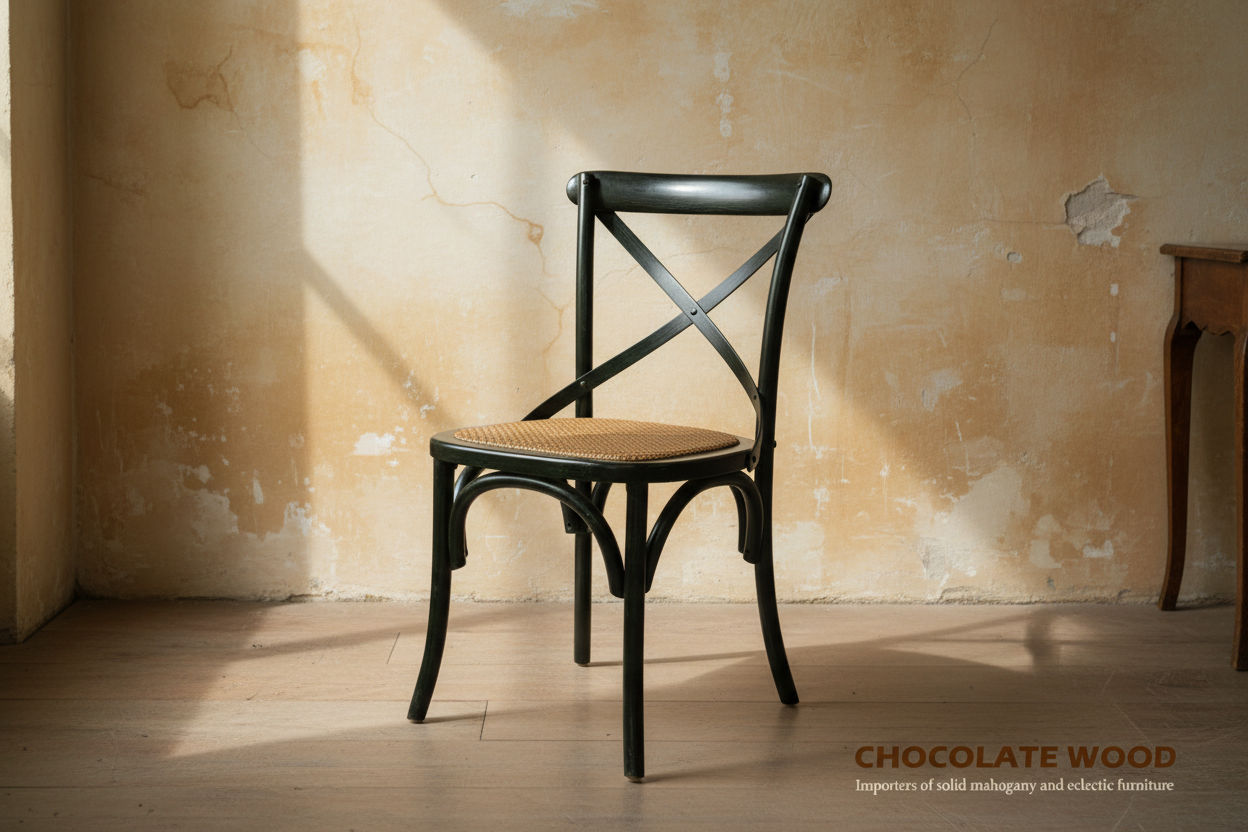 NORDIC ROUND DINING TABLE 100CM + 4 MELROSE DINING CHAIRS BLACK 5PCS - MyChocolateWood