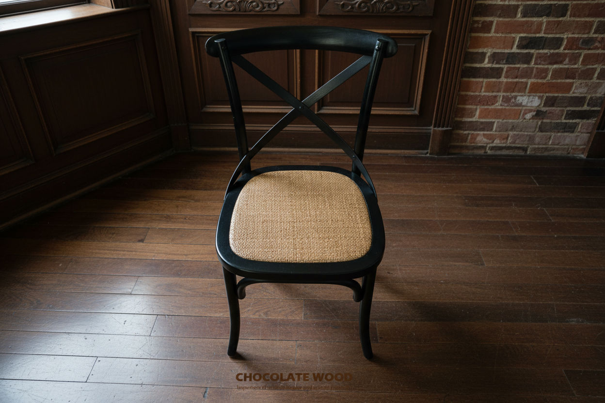 NORDIC ROUND DINING TABLE 100CM + 4 MELROSE DINING CHAIRS BLACK 5PCS - MyChocolateWood