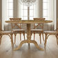 NORDIC ROUND DINING TABLE 100CM + 4 MELROSE DINING CHAIRS NATURAL 5PCS - MyChocolateWood