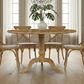 NORDIC ROUND DINING TABLE 100CM + 4 MELROSE DINING CHAIRS NATURAL 5PCS - MyChocolateWood
