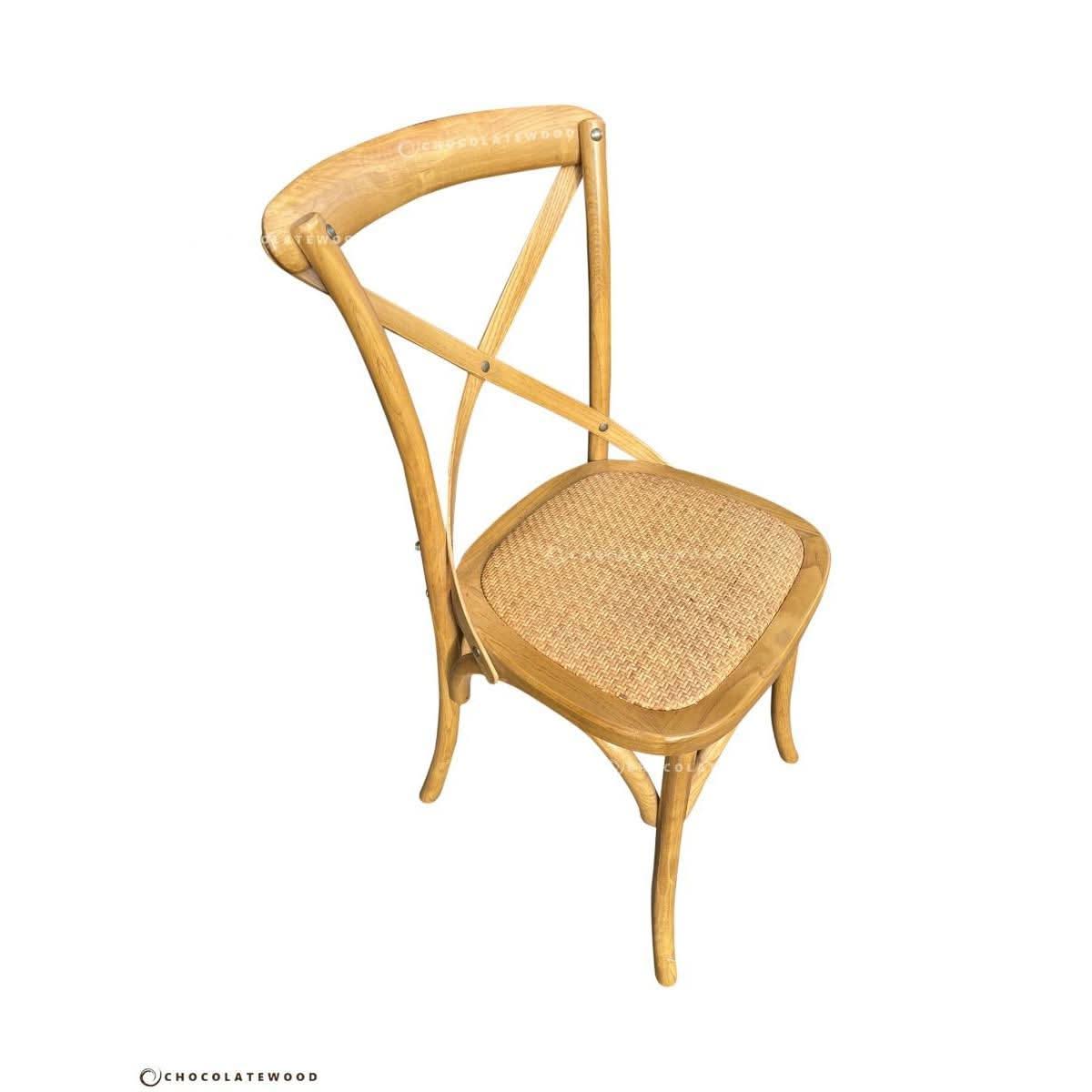 NORDIC ROUND DINING TABLE 100CM + 4 MELROSE DINING CHAIRS NATURAL 5PCS - MyChocolateWood