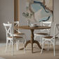 NORDIC ROUND DINING TABLE 100CM + 4 MELROSE DINING CHAIRS WHITE 5PCS - MyChocolateWood