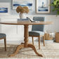 NORDIC ROUND DINING TABLE 100CM + 4 MELROSE DINING CHAIRS WHITE 5PCS - MyChocolateWood