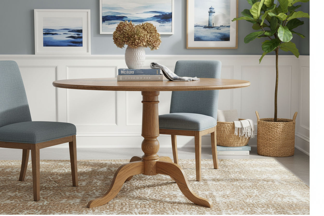 NORDIC ROUND DINING TABLE 100CM + 4 MELROSE DINING CHAIRS WHITE 5PCS - MyChocolateWood
