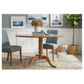 Nordic Round Dining Table 100cm + 4 Melrose Dining Chairs in White - Chocolate Wood