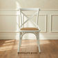 NORDIC ROUND DINING TABLE 100CM + 4 MELROSE DINING CHAIRS WHITE 5PCS - MyChocolateWood