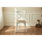 Nordic Round Dining Table 100cm + 4 Melrose Dining Chairs in White - Chocolate Wood