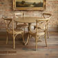 NORDIC SOLID OAK ROUND DINING TABLE 75CM + 2 MELROSE DINING CHAIRS NATURAL 3PCS - MyChocolateWood