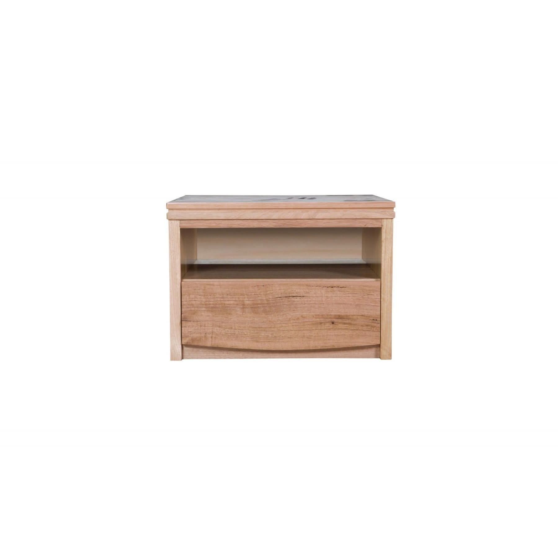 NOREEN LAMP TABLESIDE TABLE WITH 1 DRAWER - MyChocolateWood