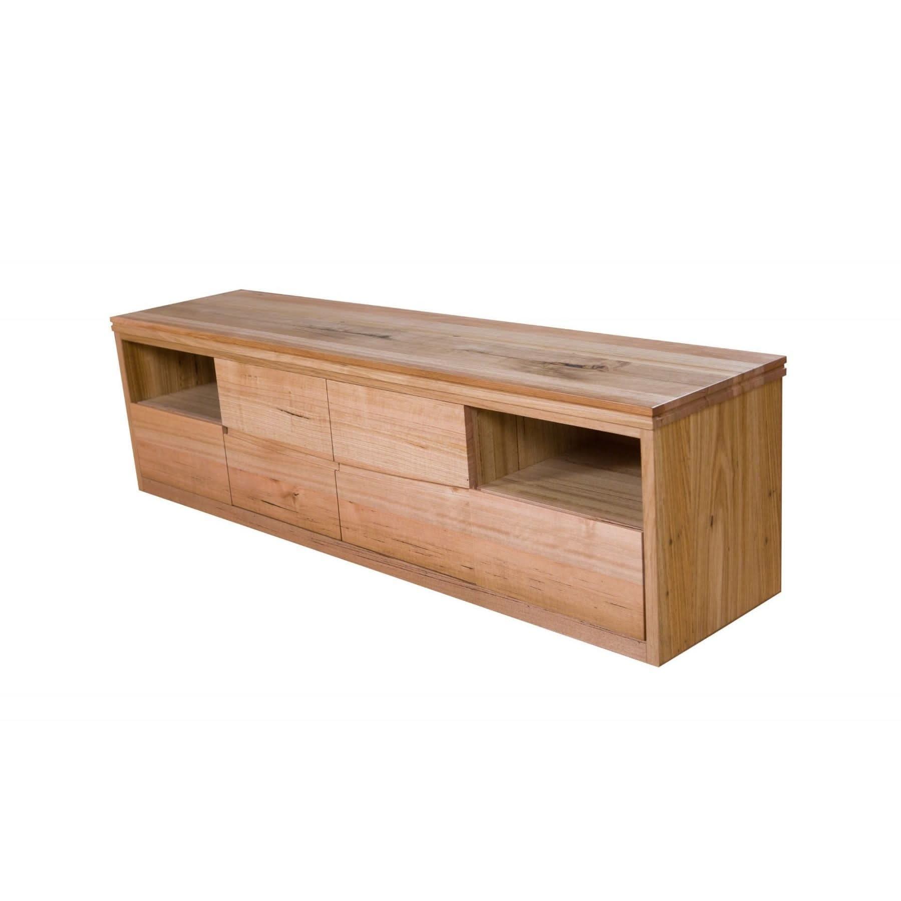 NOREEN SOLID TASMANIAN OAK TV UNIT - 2 DOOR & 2 DRAWERS - MyChocolateWood