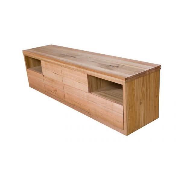 NOREEN SOLID TASMANIAN OAK TV UNIT - 2 DOOR & 2 DRAWERS - MyChocolateWood