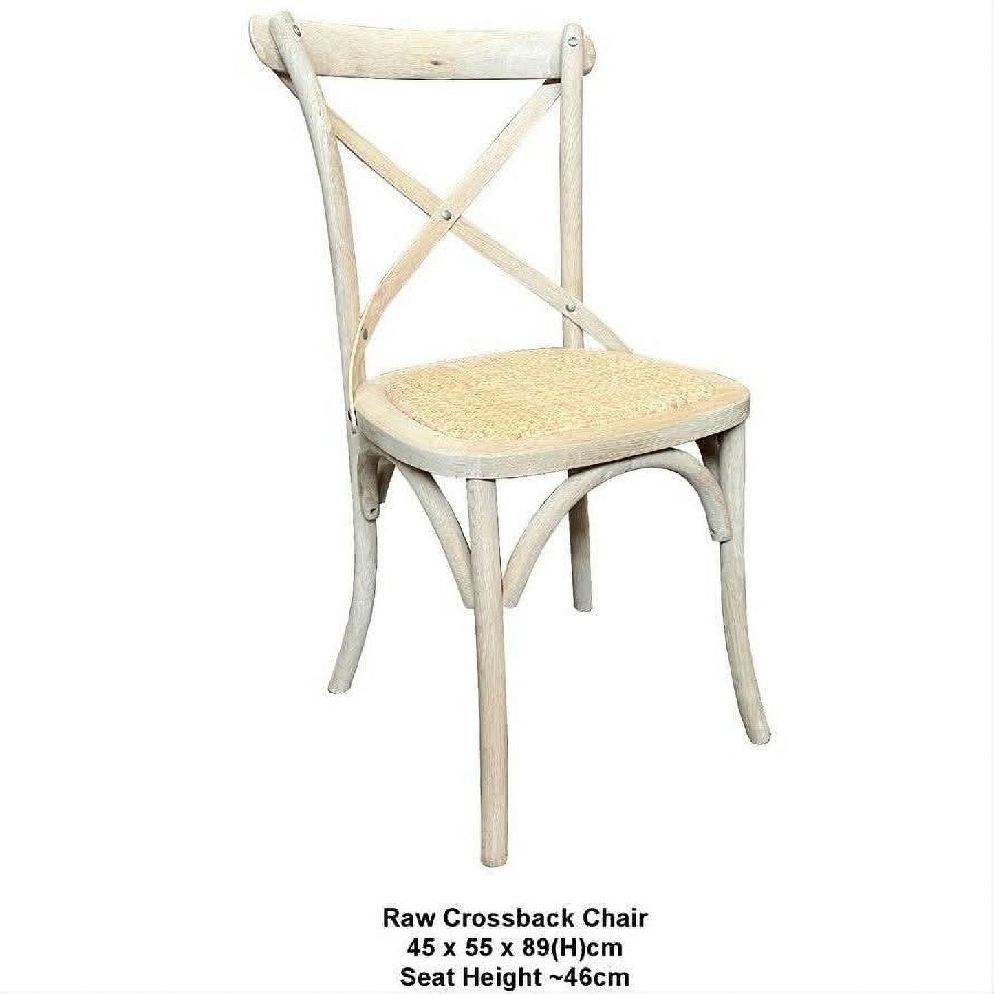 NORRIS RAW CROSSBACK DINING CHAIR KITCHEN CHAIR NATURAL
