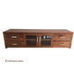 OLIVER AUSTRALIAN CUSTOM-MADE TV/ENTERTAINMENT UNIT WITH 4 DRAWERS & 2 GLASS DOORS - MyChocolateWood