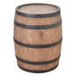 ORLEANS RECLAIMED ELM WINE BARREL SIDE TABLE LAMP TABLE NATURAL & BLACK IRON ACCENTS - MyChocolateWood