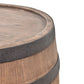 ORLEANS RECLAIMED ELM WINE BARREL SIDE TABLE LAMP TABLE NATURAL & BLACK IRON ACCENTS - MyChocolateWood