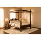 Orlia Solid Mahogany Timber 4 Poster Bed, King in Mahogany - Chocolate Wood