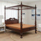 ORLIA SOLID MAHOGANY TIMBER QUEEN SIZE 4 POSTER BED IN MAHOGANY - MyChocolateWood