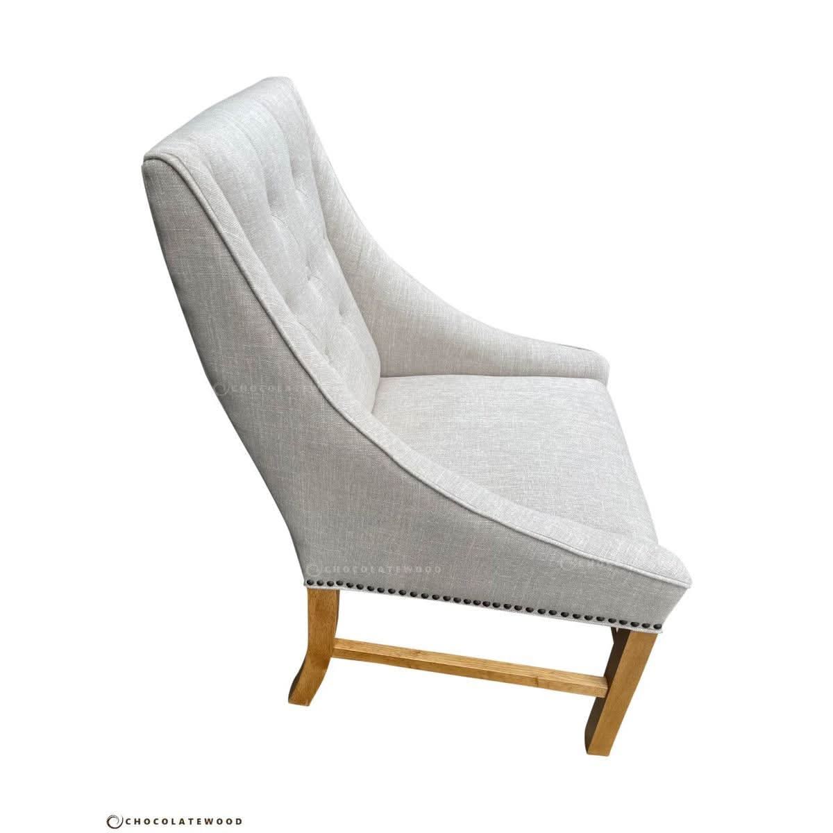 ORTAL FRENCH PROVINCIAL/HAMPTON STYLE DINING CHAIR IN FLAXEEN - MyChocolateWood