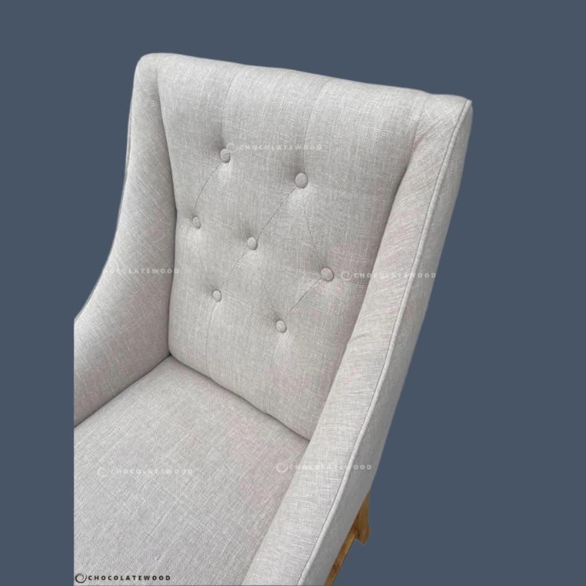 ORTAL FRENCH PROVINCIAL/HAMPTON STYLE DINING CHAIR IN FLAXEEN - MyChocolateWood