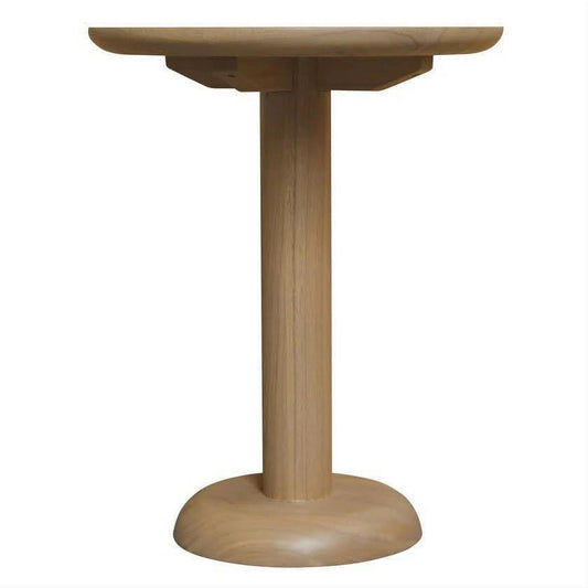 OSLO SOLID WHITE CEDAR TIMBER ROUND SIDE TABLE/LAMPTABLE IN NATURAL