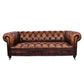 OXFORD AGED LEATHER 3-SEATER SOFA IN BROWN DISTRESSED CARAMEL - MyChocolateWood