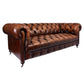 OXFORD AGED LEATHER 3-SEATER SOFA IN BROWN DISTRESSED CARAMEL - MyChocolateWood