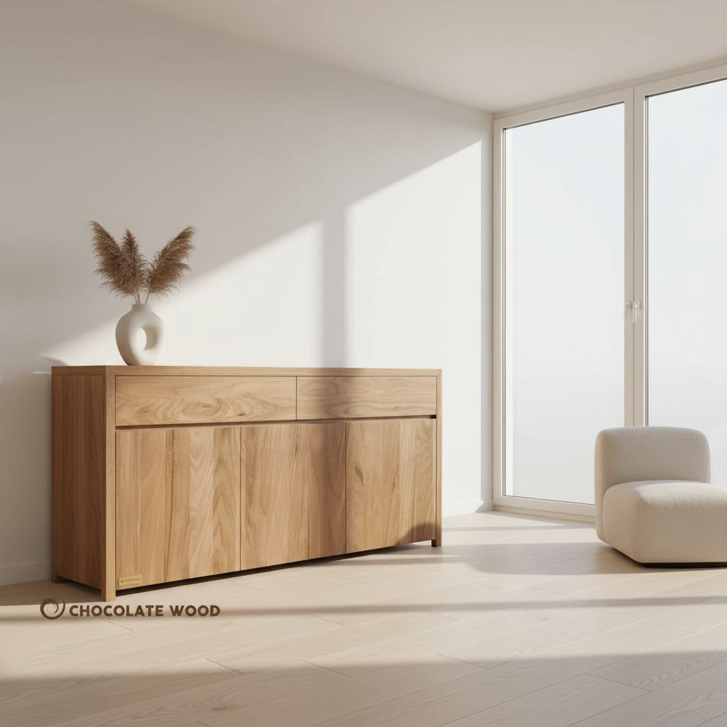 PACIFIC TASSIE OAK SIDEBOARD/BUFFET CUSTOM MADE TO ORDER IN AUSTRALIA - MyChocolateWood