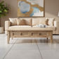 PALM BEACH 2 DRAWER COFFEE TABLE LOUVRE STYLE IN SOLID OAK - MyChocolateWood