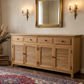PALM BEACH BUFFET/SIDEBOARD 4 DOORS 4 DRAWERS LOUVRE STYLE IN SOLID OAK - MyChocolateWood