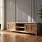 PALM BEACH LOUVRE STYLE TV/ENTERTAINMENT UNIT 4 DOORS & 2 SHELVES SOLID OAK - MyChocolateWood