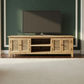 PALM BEACH LOUVRE STYLE TV/ENTERTAINMENT UNIT 4 DOORS & 2 SHELVES SOLID OAK - MyChocolateWood