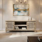 PALM BEACH LOUVRE STYLE TV UNIT SOLID OAK 2 DOORS AND 2 SHELVES - MyChocolateWood