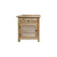 PALM BEACH SOLID OAK LOUVRE STYLE BEDSIDE TABLE 1 DRAWER & 1 DOOR WITH HINGES ON THE LEFT-HAND SIDE - MyChocolateWood