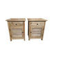PALM BEACH SOLID OAK LOUVRE STYLE BEDSIDE TABLE 1 DRAWER & 1 DOOR WITH HINGES ON THE LEFT-HAND SIDE - MyChocolateWood