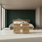 2 X PALM BEACH SOLID OAK LOUVRE STYLE BEDSIDE TABLE 1 DRAWER & 1 DOOR - MyChocolateWood