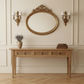 PALM BEACH SOLID OAK LOUVRE STYLE HALL TABLE/CONSOLE TABLE 3 DRAWERS  IN SOLID OAK - MyChocolateWood