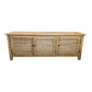 PALM BEACH TV/ENTERTAINMENT UNIT 3 DOORS LOUVRE STYLE IN SOLID OAK - MyChocolateWood