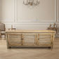 PALM BEACH TV/ENTERTAINMENT UNIT 3 DOORS LOUVRE STYLE IN SOLID OAK - MyChocolateWood