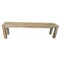 PALMA SOLID RECYCLED ELM TIMBER INDOOR DINING BENCH 140cm x 36cm x 46cm - MyChocolateWood