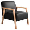 PAMELA CONTEMPORARY ITALIAN LEATHER ARMCHAIR IN BLACK - MyChocolateWood