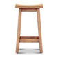 Papaya Solid Mango Wood Kitchen Stool in Honey Wash - Chocolate Wood