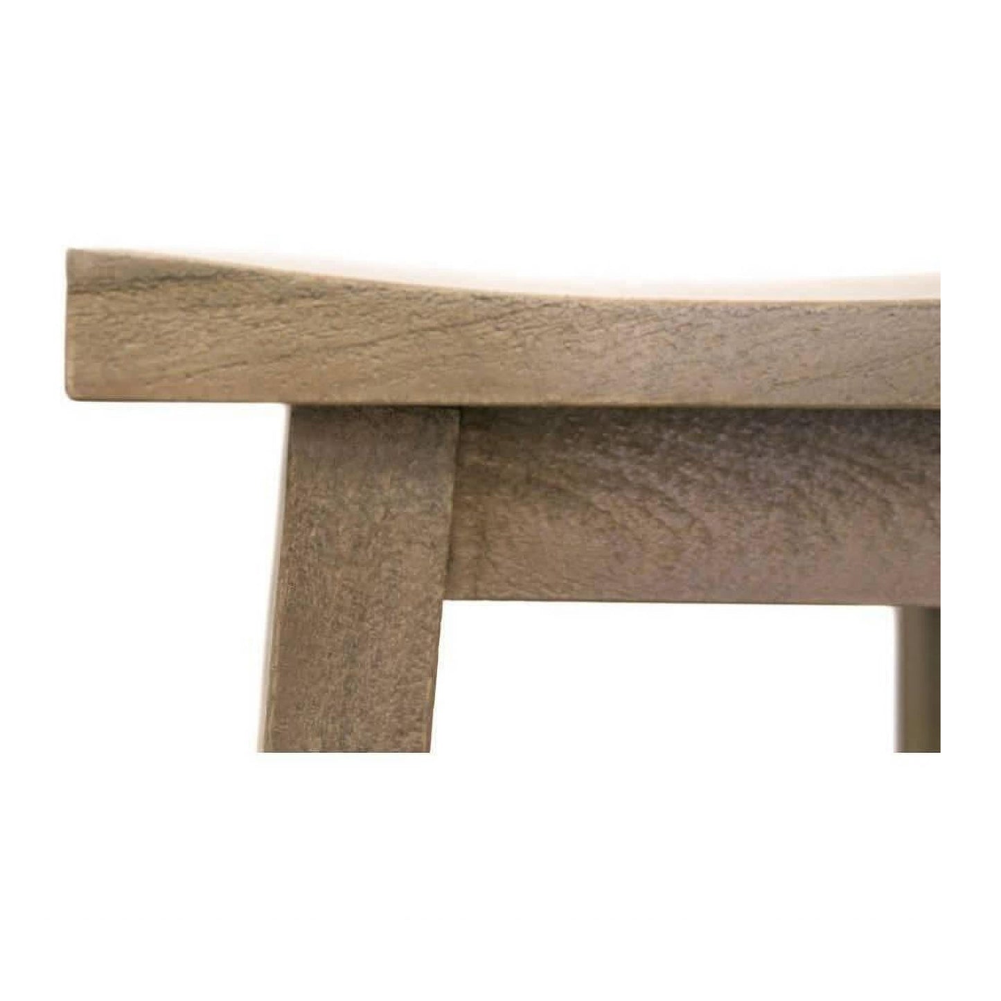 Papaya Solid Mango Wood Kitchen Stool in Honey Wash - Chocolate Wood