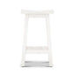 PAPAYA SOLID MANGO WOOD STOOL WHITE - MyChocolateWood