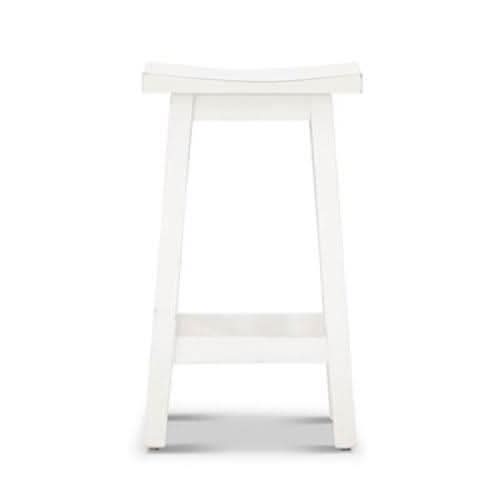 PAPAYA SOLID MANGO WOOD STOOL WHITE - MyChocolateWood